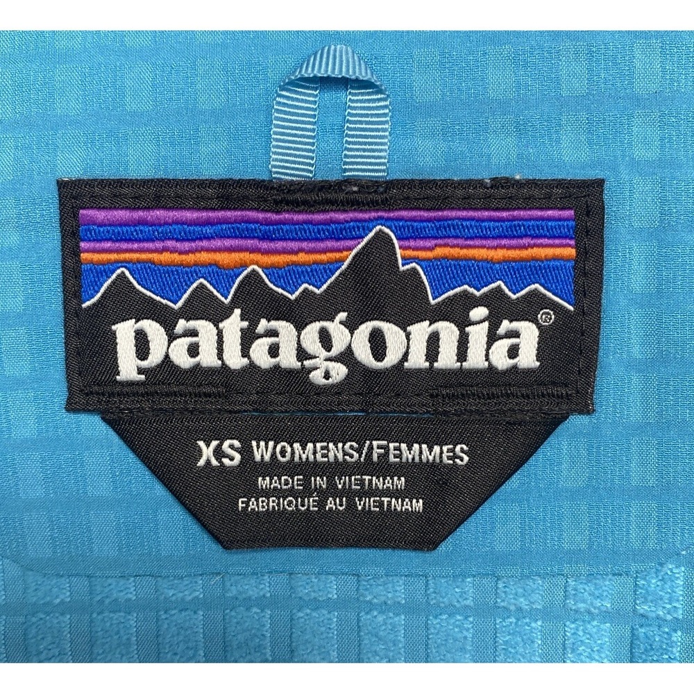 Patagonia Women's XS R1 TechFace Hoodie Zip Jacket Mako Blue Grid - Picture 5 of 5